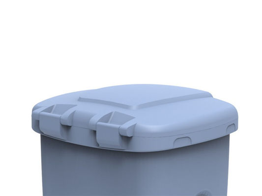 Produtos de moldagem rotacional LLDPE 150L lata de lixo com tampa de parede única resistência ao desgaste